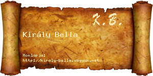 Király Bella névjegykártya
