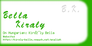 bella kiraly business card